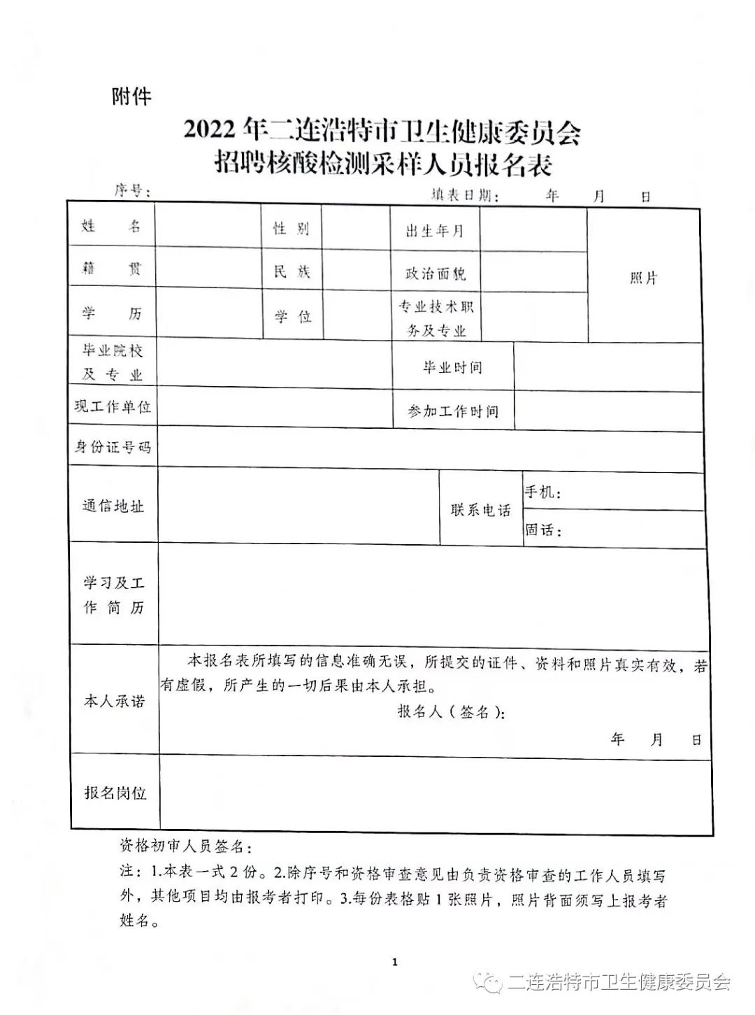 商都县卫生健康局招聘公告新鲜出炉